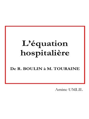 cover image of L'équation hospitalière